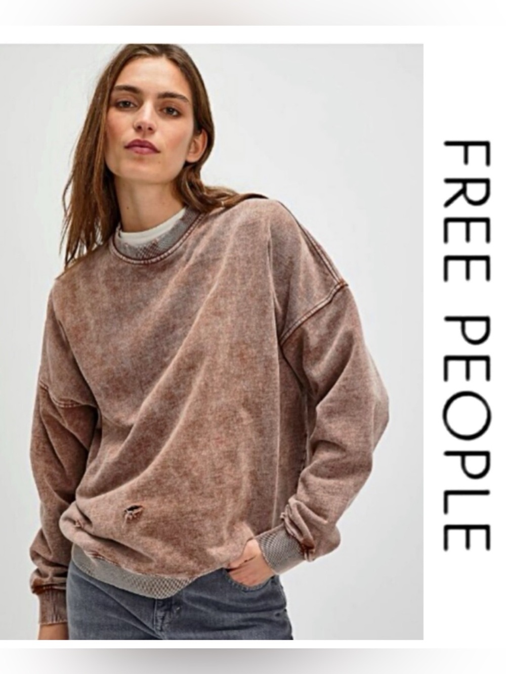 🚩🚩2-DAY SALE!🚩🚩 NwT’s-$90 FREE PEOPLE Classic Crew Slouchy/Oversized Sweatshirt
